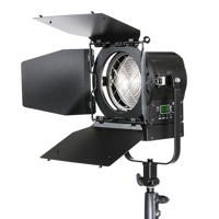 Litepanels Studio X2 60W Daylight LED Fresnel Light, Pole Operated Yoke