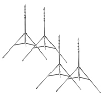 Matthews 14.8' Combo Triple Riser Steel Stand w/Rocky Mountain Leg,Chrome,4-Pack