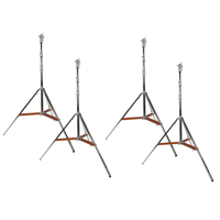 Matthews 11.3' Combo Double Riser Steel Stand w/Rocky Mountain Leg,Chrome,4-Pack