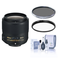 Nikon 35mm f/1.8G ED AF-S NIKKOR Lens, Bundle with Tiffen 58mm UV & CPL Filters