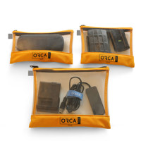 Orca OR-599 Transparent Pouch, 3-Pack