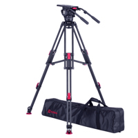 <b>New Arrival</b> - OZEN AGILE 18M 100mm E-Z LOAD MAX Fluid Head with TR-100AL2HD Al Tripod,Spreader