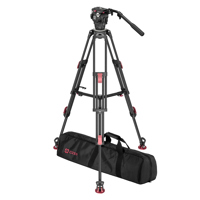 <b>New Arrival</b> - OZEN AGILE 5S 75mm S-LOC Fluid Head with EZ-75HD CF Tripod & Mid-Level Spreader