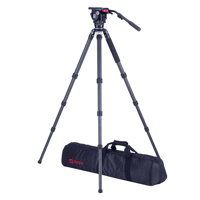 <b>New Arrival</b> - OZEN AGILE 6 75mm Mini E-Z LOAD Fluid Head with TR-75CF3 3-Stage CF Tripod
