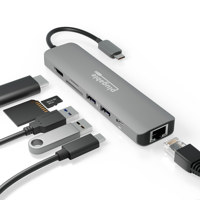 Plugable 7-In-1 USB-C Docking Station with Ethernet