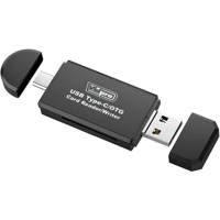 VidPro 3-in-1 SD and microSD Card Reader, USB Type-C/USB Type-A/Micro-USB