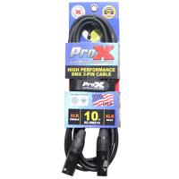 ProX XC-DMX10 10' 3-Pin DMX XLR3-M to XLR3-F High Performance Cable