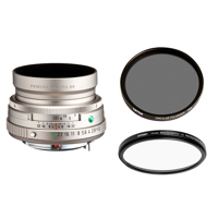 Pentax HD Pentax-FA 43mm f/1.9 Limited Lens, Silver, Tiffen 49mm UV, CPL Filters