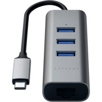 Satechi 2-In-1 USB Type-C Hub with Ethernet, Space Gray