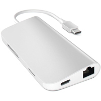 Satechi USB Type-C Multi-Port Adapter with 4K HDMI and Ethernet, Silver