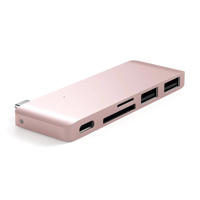 Satechi 5-In-1 USB Type-C Pass-Through Hub, Rose Gold