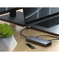 Satechi USB Type-C Hybrid Multi-Port Adapter with SSD Enclosure, Space Gray