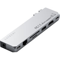 Satechi 8-In-1 Dual USB Type-C Pro Hub Max for Select MacBook Pro/Air, Silver