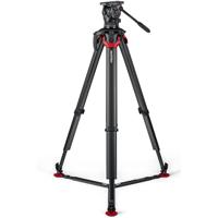 Sachtler aktiv10T 100mm Fluid Head with flowtech 100 CF Tripod & Ground Spreader