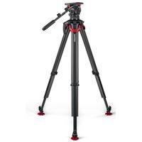Sachtler aktiv12T 100mm Fluid Head with flowtech 100 CF Tripod & Ground Spreader
