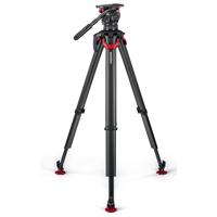 Sachtler aktiv14T 100mm Fluid Head with flowtech 100 CF Tripod & Ground Spreader