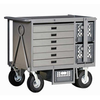Studio Carts Six Drawer Cart w Picture