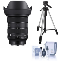 Sigma 24-70mm f/2.8 DG DN II Art Lens for L Mount,Bundle w/Tripod & Cleaning Kit