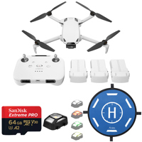 <b>New Arrival</b> - Skyrover S1 4K Drone Fly More Combo with Controller, White, with Accessories Kit