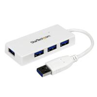 StarTech 4 Port SuperSpeed Mini USB 3.0 Hub, White