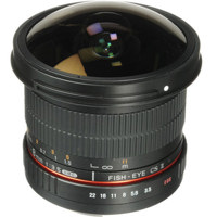 Samyang 8mm f/3.5 HD Fisheye Manual Focus Lens w/Removable Hood for Nikon