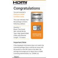 Tera Grand 6' Premium Certified High Speed HDMI Cable with Aluminum Housing