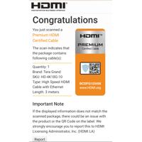 Tera Grand 10' Premium Certified High Speed HDMI Cable with Aluminum Housing