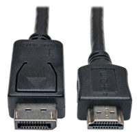 <b>New Arrival</b> - Tripp Lite 6' 28 AWG DisplayPort to HDMI Adapter Cable, TAA Compliant, Black