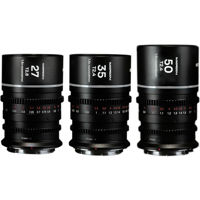 Venus Laowa Nanomorph S35 Prime 3-Lens Bundle for Leica L, Silver Flare