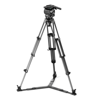 <b>New Arrival</b> - Vinten Versine 240 Fluid Head with 3-Section CF ENG Tripod and Ground Spreader