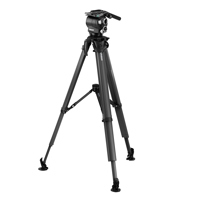 <b>New Arrival</b> - Vinten Versine 240 Fluid Head w/flowtech 100 3-Sec CF Tripod, Mid-Level Spreader