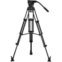 Vinten Vision blue5 Fluid Head w/3-Section Al Pozi-Loc Tripod,Mid-Level Spreader