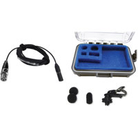 Voice Technologies VT100 Cardioid Lavalier Mic with TA4F for Shure/Sabine, Black
