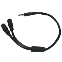 Williams Sound TRRS Y-Splitter Cable for Headset Mic to DLT Transceiver