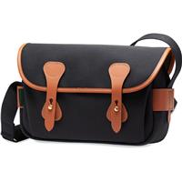 Billingham S2 Shoulder Bag Black Canvas/Tan Leather 