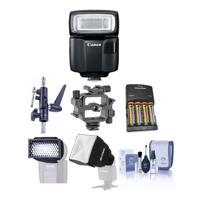 Canon Speedlite 430EX III-RT Guide Number 141 at ISO 100 Flashpoint TTL-Off Camera Flash Cord EOS 3 Bundle with 4 AA Ni-MH Batteries with Charger Mini SoftBox Diffuser