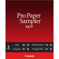 Canon Pro Paper Sampler Pack 8.5 x 11" - Total 20 Sheets