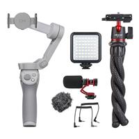 POHOVE LED Light Tripod Kit Multi-function Aluminium Alloy Gimbal Stabilizer Expansion Bracket Professional Accessories Travel Selfie Outdoor Vlog Video For DJI OSMO Mobile 4 3