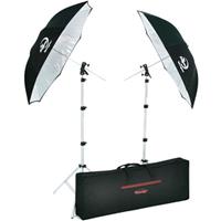 EC45BC Photogenic 45 Eclipse Umbrella with White Satin Interior & Black Cover. 