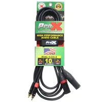 ProX XC-DRXM10 10' Dual RCA-M  Picture