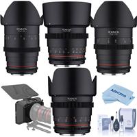 Rokinon Cine DS Lens Bundle for Canon EF, 24mm, 35mm, 50mm, 85mm 