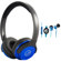 Able Planet SH180BLM-SI170BL Musicians' Choice Over-the-Ear Stereo Headphones, 20 Hz - 20 kHz Frequency Range, Blue: Picture 3 thumbnail
