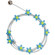 Alvin M085 Magnetic Photo Cable, 57" Long with Nine Mighty Magnets That Hold Photos, Color: Blue Flowers.: Picture 2 thumbnail