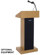 AmpliVox S500 Sound Column Lectern with 50 Watt Multimedia Stereo Amplifier, Cardioid Dynamic Handheld Mic, 2 Tilt 'n Wheels Casters, Light Oak: Picture 4 thumbnail