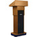 AmpliVox S505A Executive Adjustable Height Sound Column Lectern with 50W Amplifier, Cardioid Dynamic Mic with Flexible Gooseneck, Medium Oak: Picture 2 thumbnail