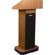 AmpliVox S505 Executive Sound Column Lectern, 50W Multimedia Stereo Amplifier, Cardioid Dynamic Mic with Flexible Gooseneck, 4 Casters, Medium Oak: Picture 2 thumbnail