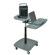 AmpliVox SN3395 Computer Cart, 30-37" Adjustable Height, Dark Gray Shelves: Picture 1 thumbnail