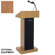 AmpliVox SSG500 Sound Column Lectern with Electret Gooseneck Mic, 50 Watt Multimedia Stereo Amplifier, 2 Tilt 'n Wheels Casters, Medium Oak: Picture 4 thumbnail