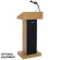 AmpliVox SW500 Wireless Sound Column Lectern with 50W Multimedia Stereo Amplifier, Built-in Receiver, Wireless Handheld Mic, Light Oak: Picture 4 thumbnail