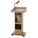AmpliVox SWG500 Wireless Sound Column Lectern with Electret Gooseneck Mic, 50W Multimedia Stereo Amplifier, Wireless Handheld Mic, Light Oak: Picture 1 thumbnail